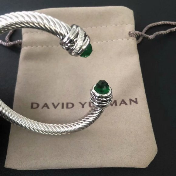 David Yurman Peridot Diamond 5MM Bracelet - Picture 1 of 7